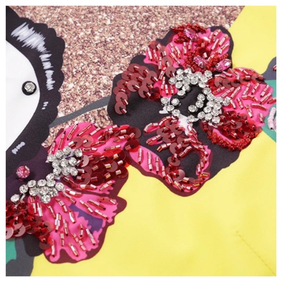 🍂 The Josseey Silk Embellished Giraffe Dress - Picture 5 of 8